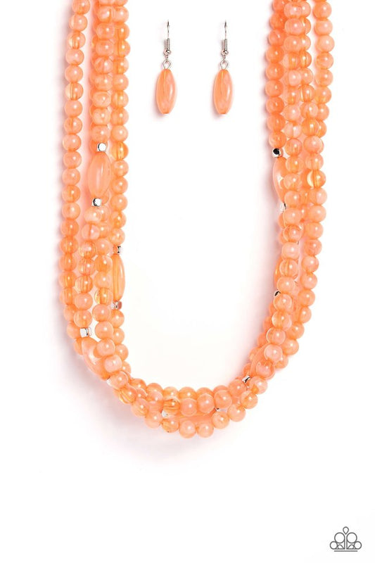 Layered Lass - Orange - Paparazzi Necklace Image