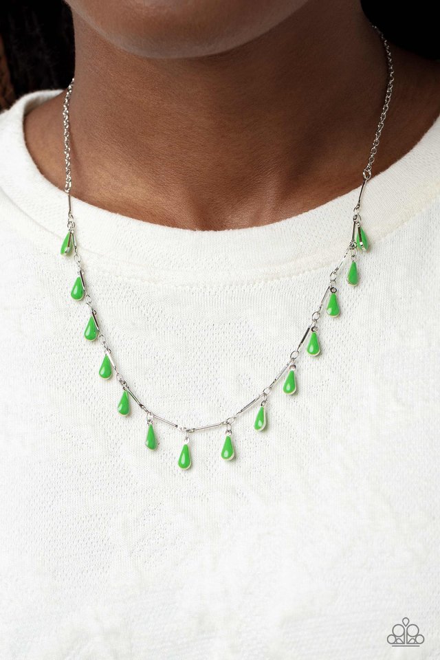 Drop-Dead Dance - Green - Paparazzi Necklace Image