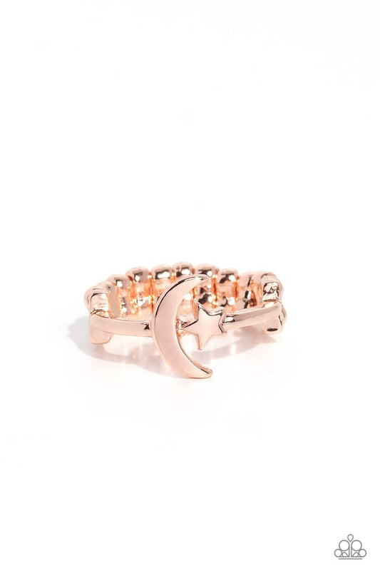 Astral Allure - Rose Gold - Paparazzi Ring Image
