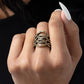 Interlocked Impression - Brass - Paparazzi Ring Image