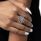 Interlocked Impression - White - Paparazzi Ring Image