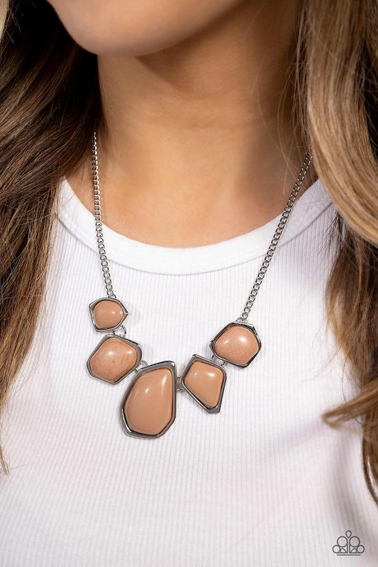 Beyond the Badlands - Brown - Paparazzi Necklace Image