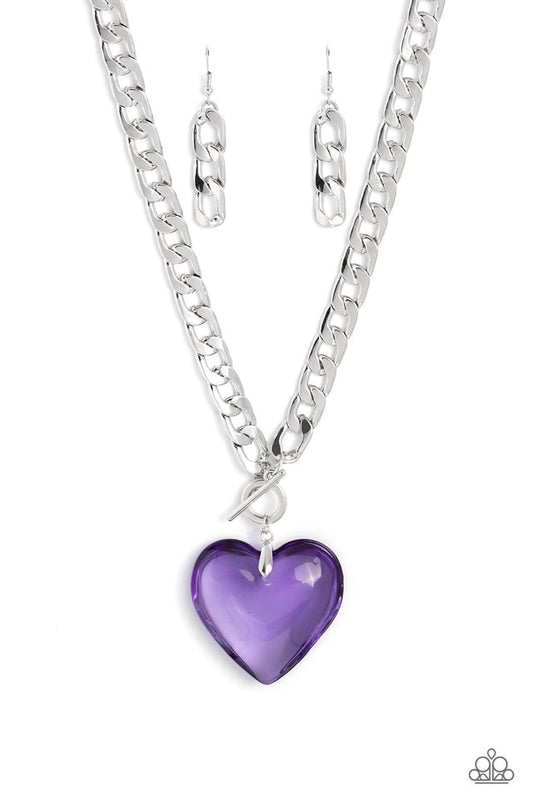 GLASSY-Hero - Purple - Paparazzi Necklace Image