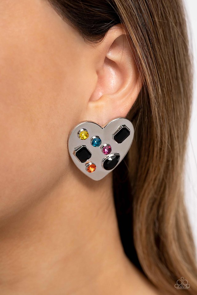 Relationship Ready - Black - Paparazzi Earring Image