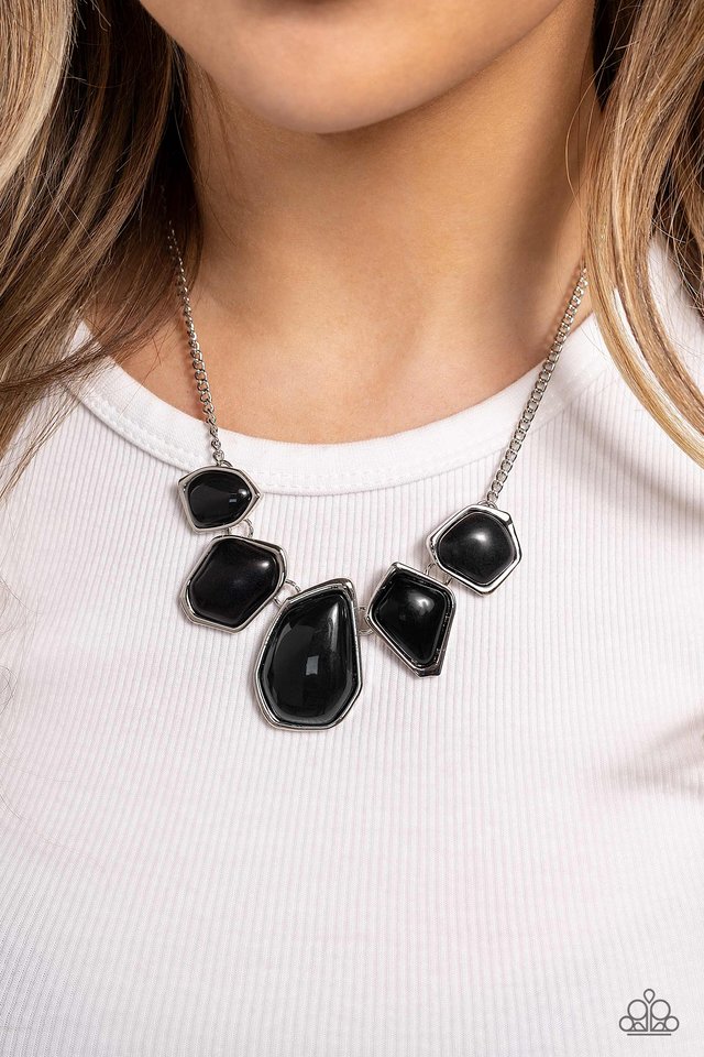 Beyond the Badlands - Black - Paparazzi Necklace Image