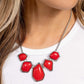 Beyond the Badlands - Red - Paparazzi Necklace Image