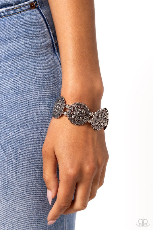 Leave of Lace - Silver - Paparazzi Bracelet Image