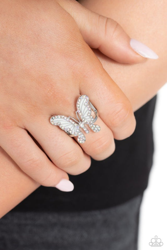 All Good WINGS - White - Paparazzi Ring Image