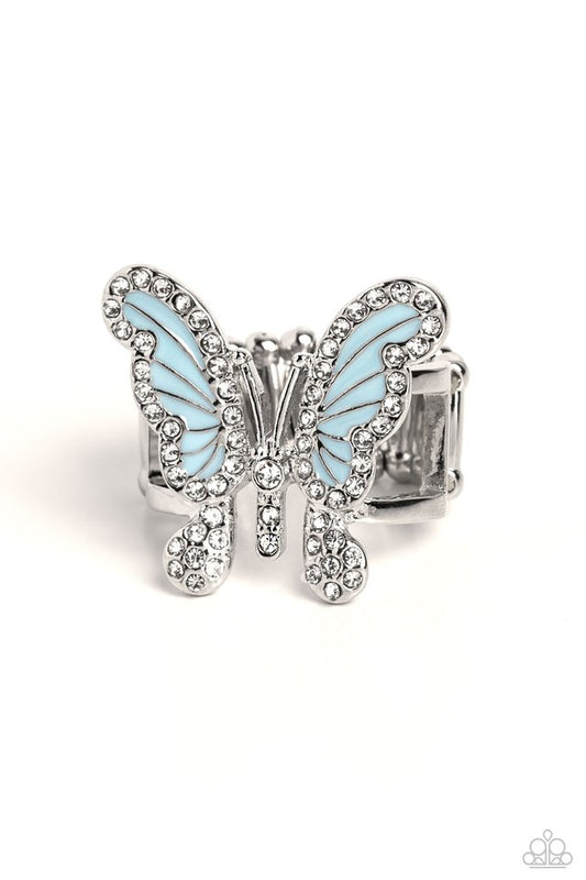 All Good WINGS - Blue - Paparazzi Ring Image