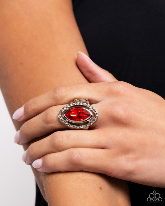 Marquise Majesty - Red - Paparazzi Ring Image