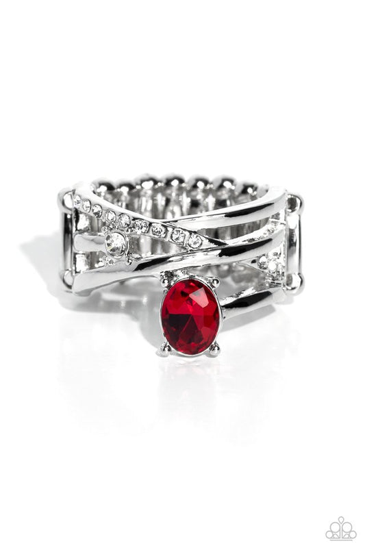Alternating Allure - Red - Paparazzi Ring Image