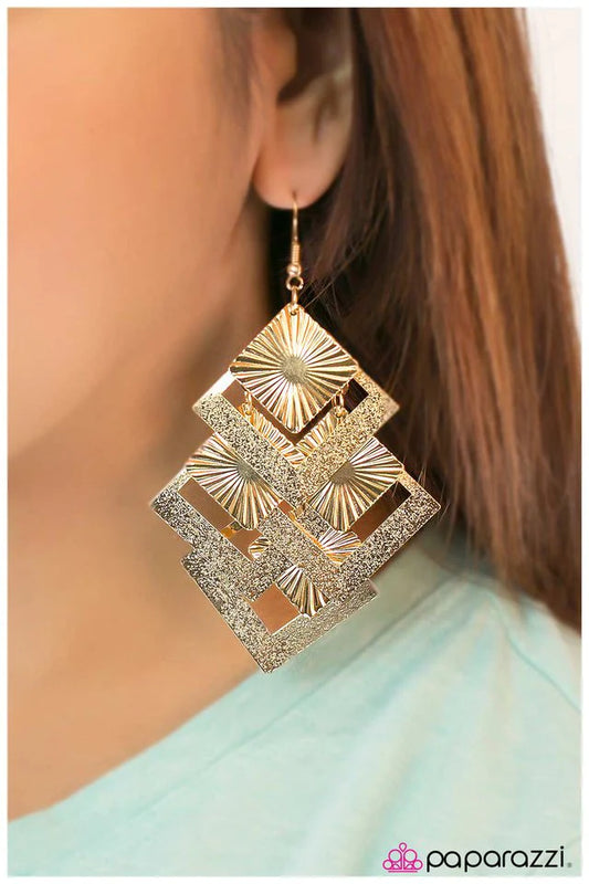 Paparazzi Earring ~ The Sun Also Rises - Gold