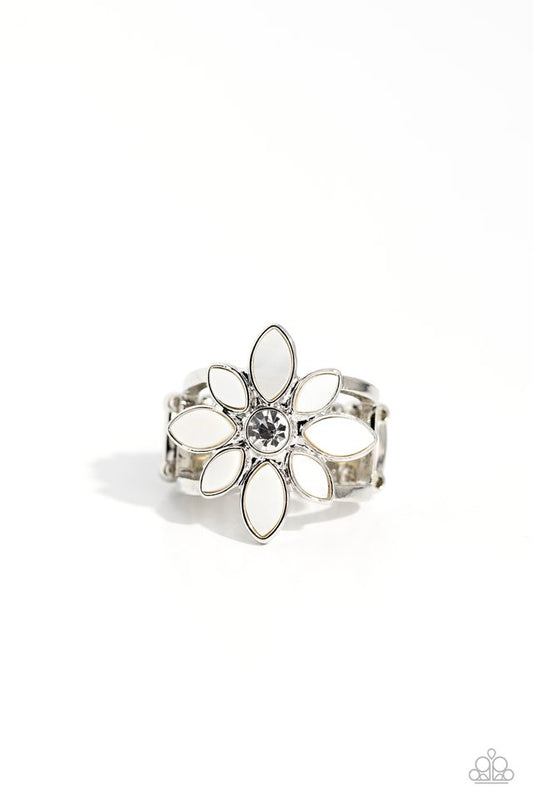PETAL to the MEADOW - White - Paparazzi Ring Image