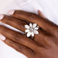 PETAL to the MEADOW - White - Paparazzi Ring Image