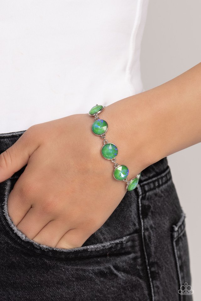 Enchanted Emblems - Green - Paparazzi Bracelet Image