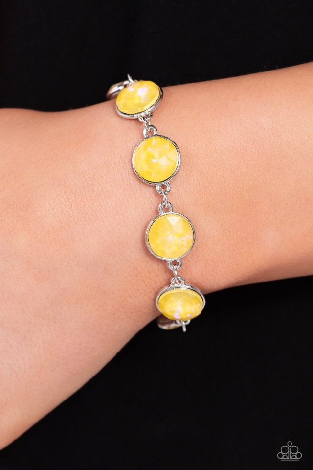 Enchanted Emblems - Yellow - Paparazzi Bracelet Image