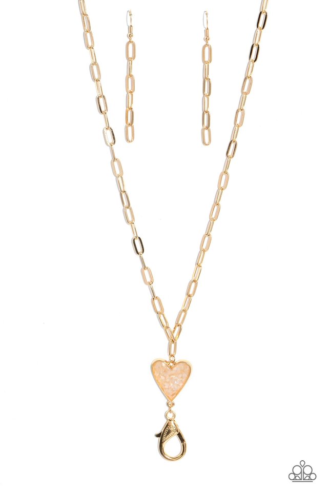 Kiss and SHELL - Gold - Paparazzi Necklace Image