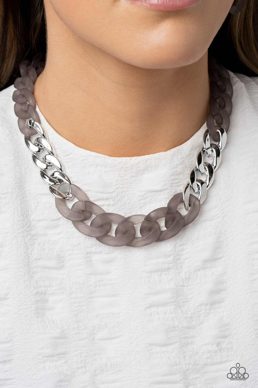 Curb Your Enthusiasm - Silver - Paparazzi Necklace Image