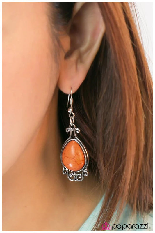 Paparazzi Earring ~ Homegrown - Orange