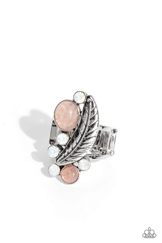 Off To FEATHER-land - Pink - Paparazzi Ring Image
