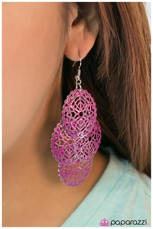 Paparazzi Earring ~ Primarily Polished - Purple