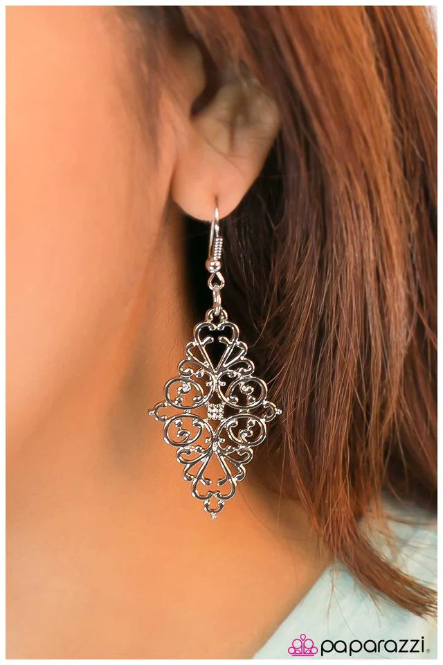 Paparazzi Earring ~ Tender Is The Night - Silver