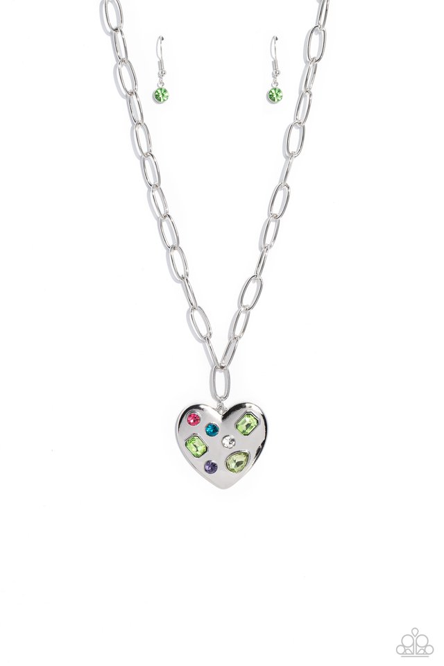 Paparazzi Necklace ~ Online Dating - Green – Paparazzi Jewelry | Online ...