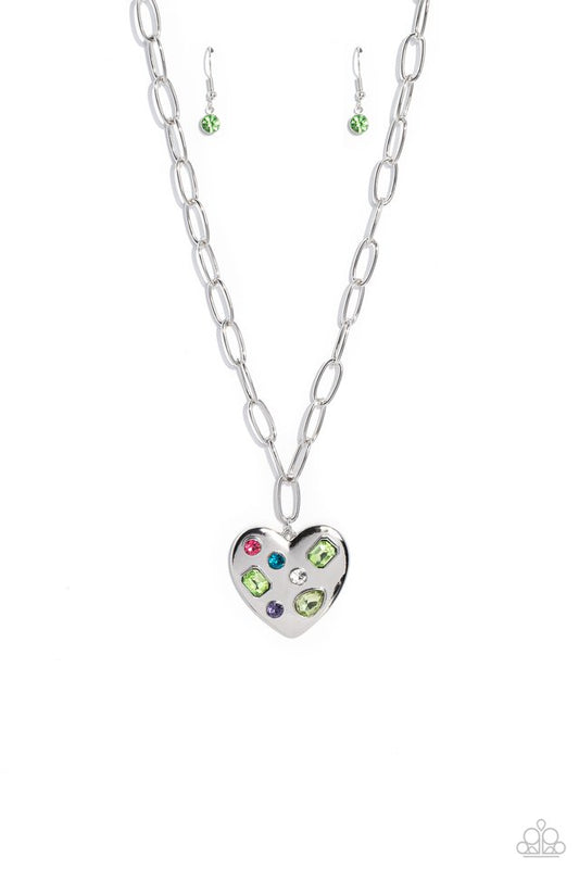 Online Dating - Green - Paparazzi Necklace Image