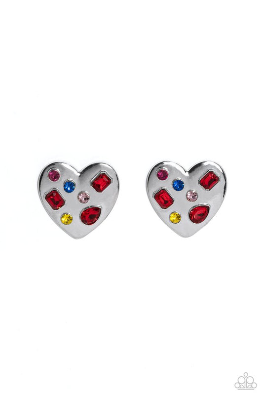 Relationship Ready - Red - Paparazzi Earring Image