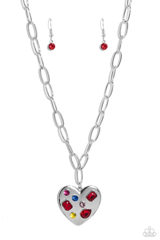 Online Dating - Red - Paparazzi Necklace Image