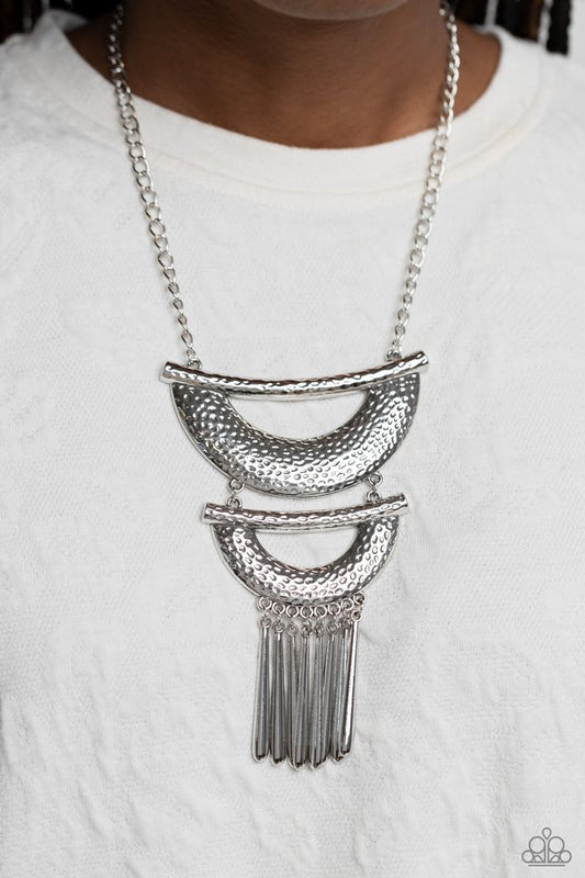 Fringe Festival - Silver - Paparazzi Necklace Image