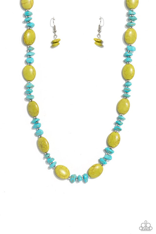 Stone Age Showcase - Green - Paparazzi Necklace Image