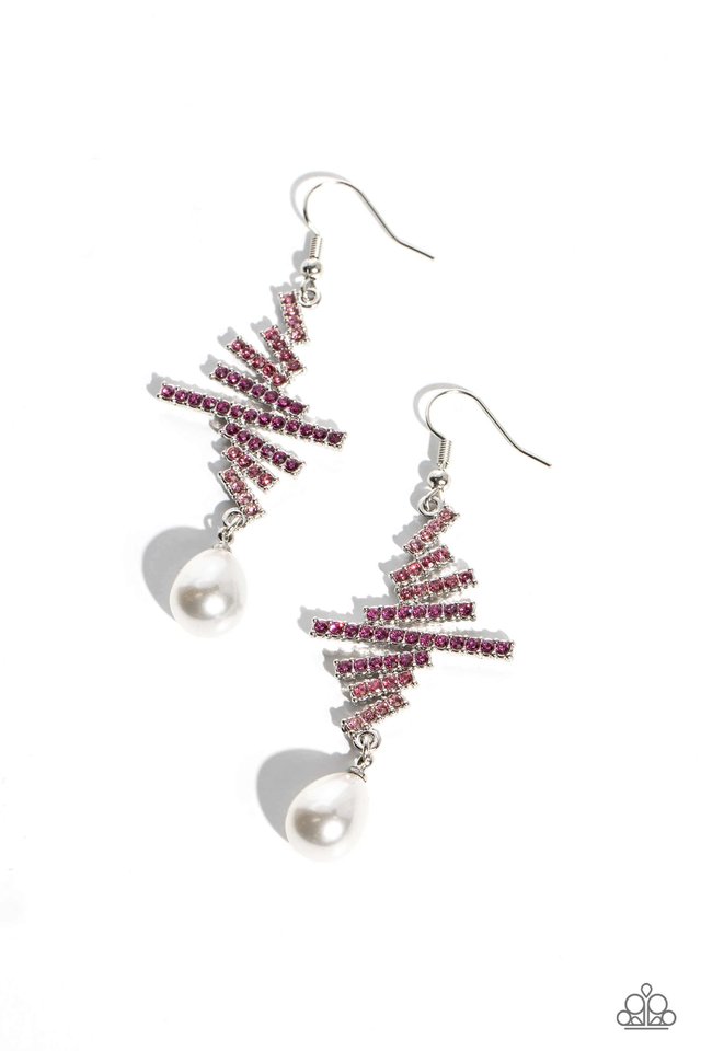 Timeless Tapestry - Pink - Paparazzi Earring Image