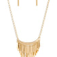 Cue the Chandelier - Gold - Paparazzi Necklace Image