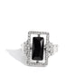 Emerald Elegance - Black - Paparazzi Ring Image