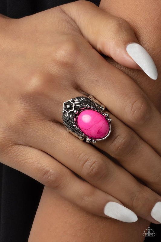 Serrated Style - Pink - Paparazzi Ring Image