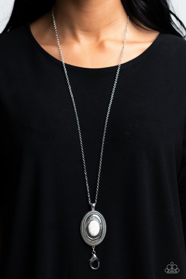 Sierra Sage - White - Paparazzi Necklace Image