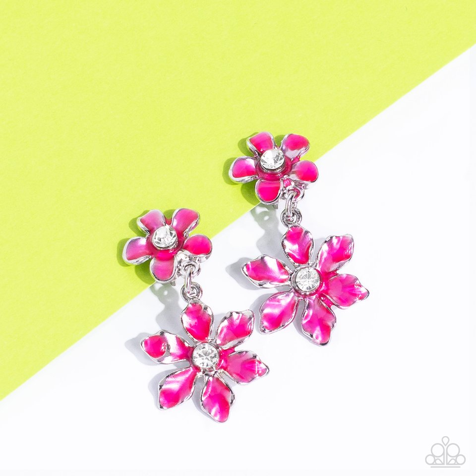 Transparent Talent - Pink - Paparazzi Earring Image