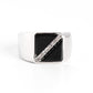 Diagonally Dominant - Black - Paparazzi Ring Image