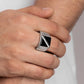 Diagonally Dominant - Black - Paparazzi Ring Image