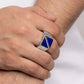 Diagonally Dominant - Blue - Paparazzi Ring Image