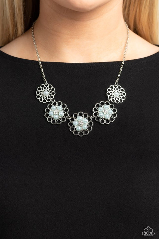 Mandala Mosaic - Blue - Paparazzi Necklace Image