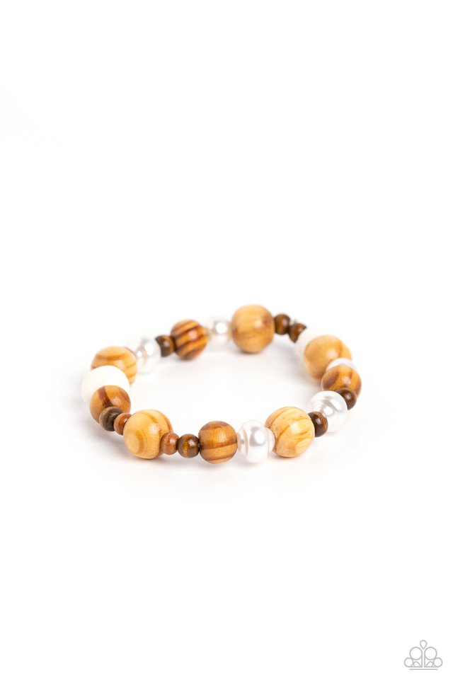 Take A WOOD Look - Brown - Paparazzi Bracelet Image