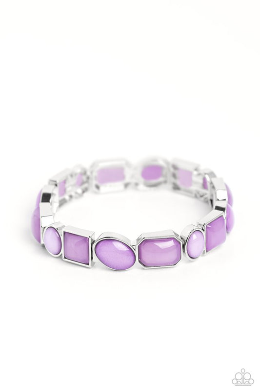 Giving Geometrics - Purple - Paparazzi Bracelet Image