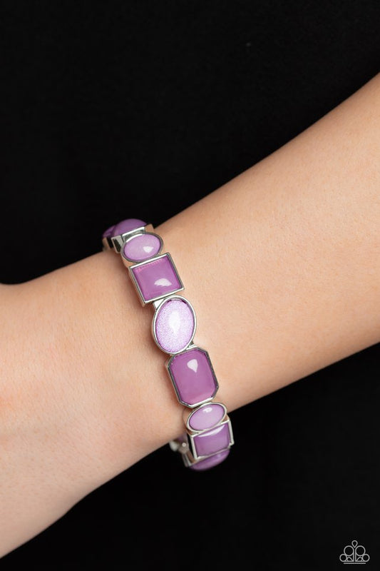 Giving Geometrics - Purple - Paparazzi Bracelet Image