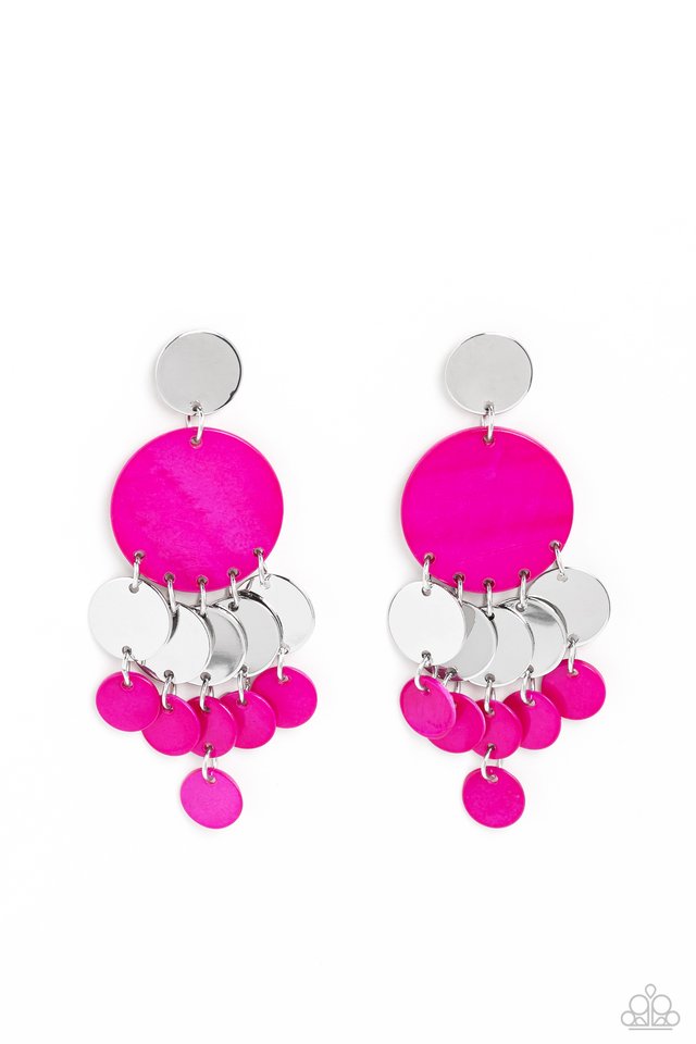 SHELL of the Ball - Pink - Paparazzi Earring Image