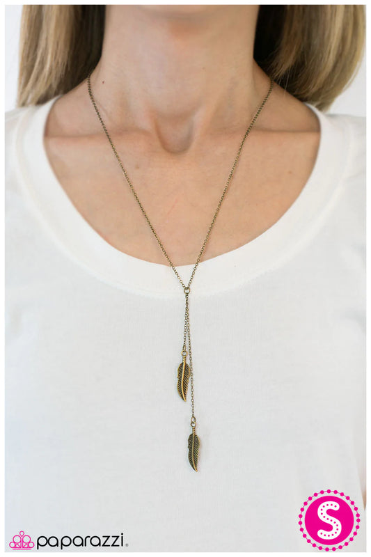 Paparazzi Necklace ~ Flying South For The Winter - Brass