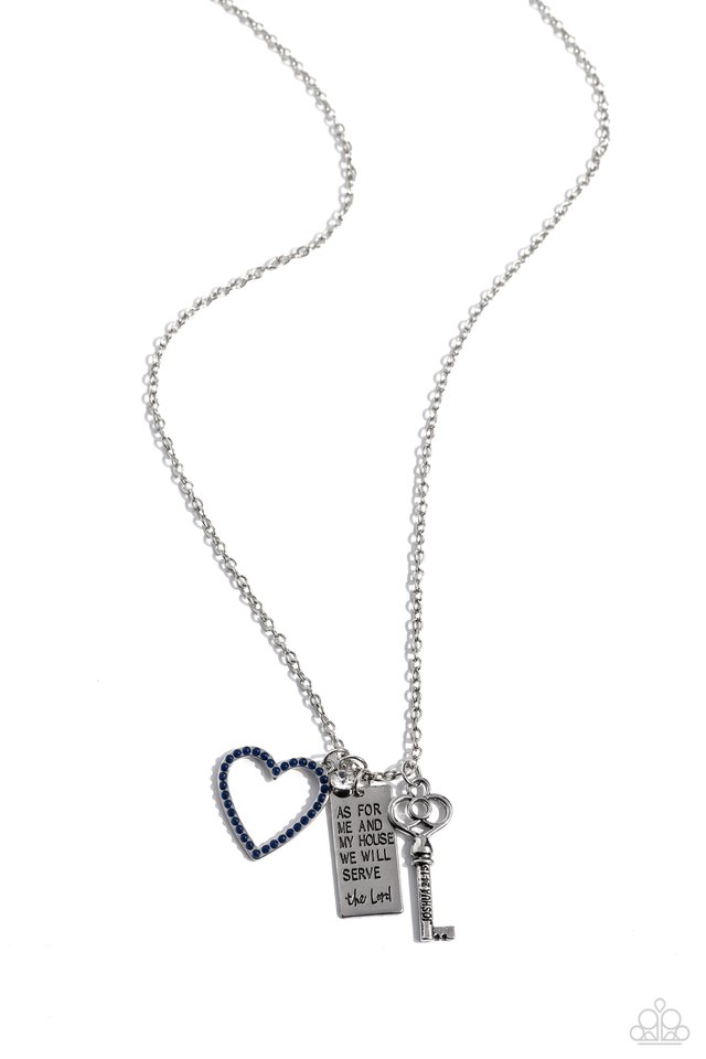 Indulgent Belief - Blue - Paparazzi Necklace Image