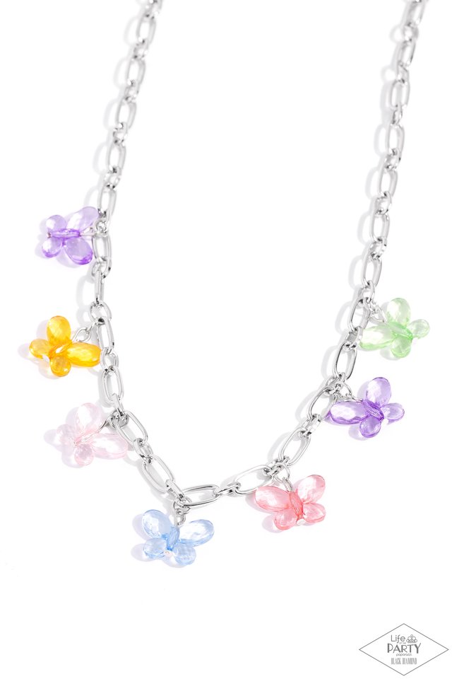 Butterfly Balance - Multi - Paparazzi Necklace Image