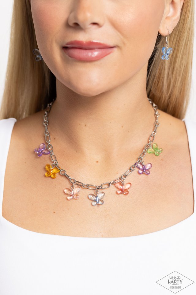 Butterfly Balance - Multi - Paparazzi Necklace Image